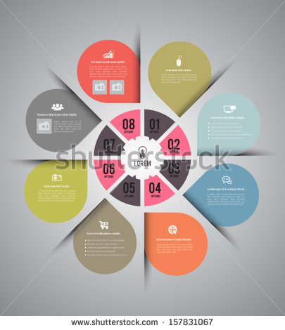 Business Icons Circle Vector