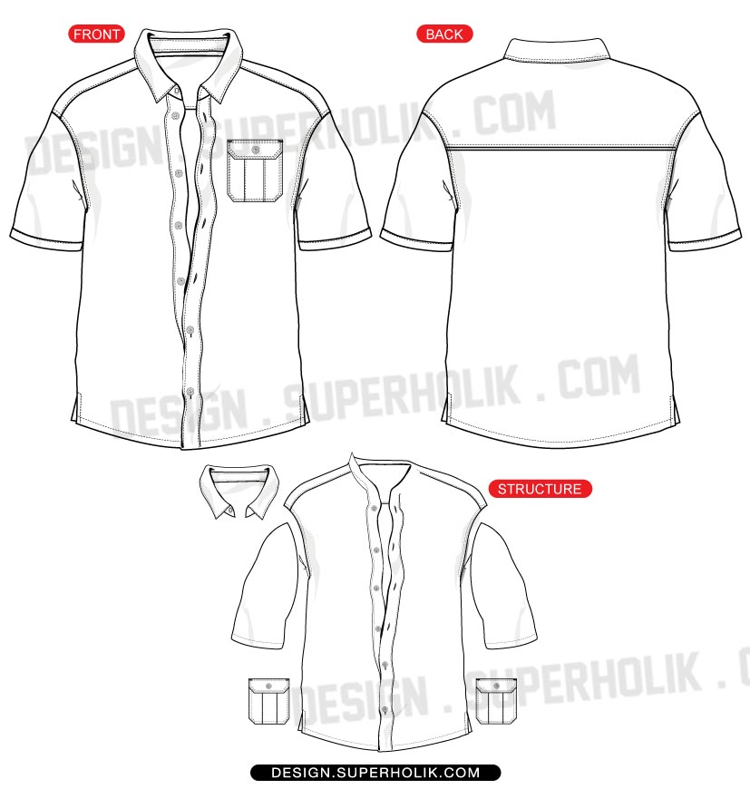 Button Down Shirt Design Template