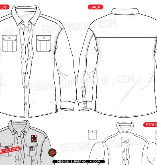 Button Down Shirt Template