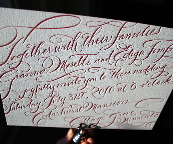 Calligraphy Wedding Invitations