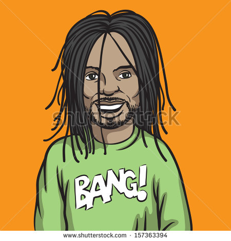 Cartoon Black Guy with Dreads
