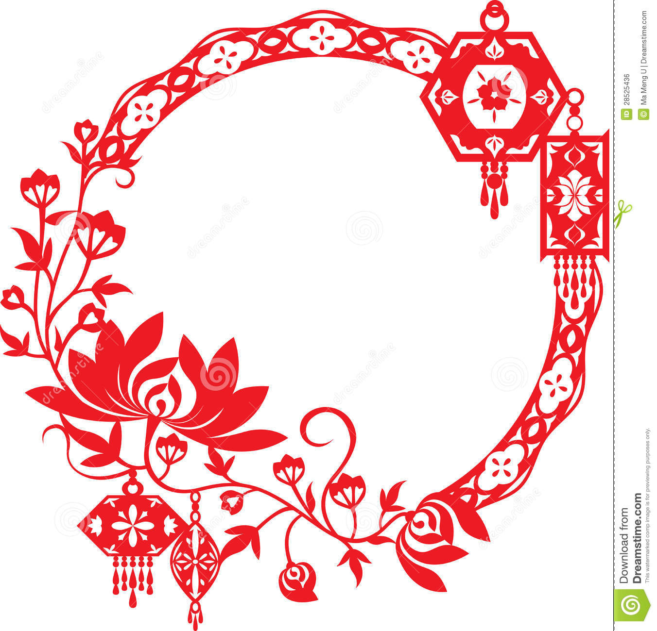 Chinese Lantern Border Clip Art Chinese Lantern Border Clip Art