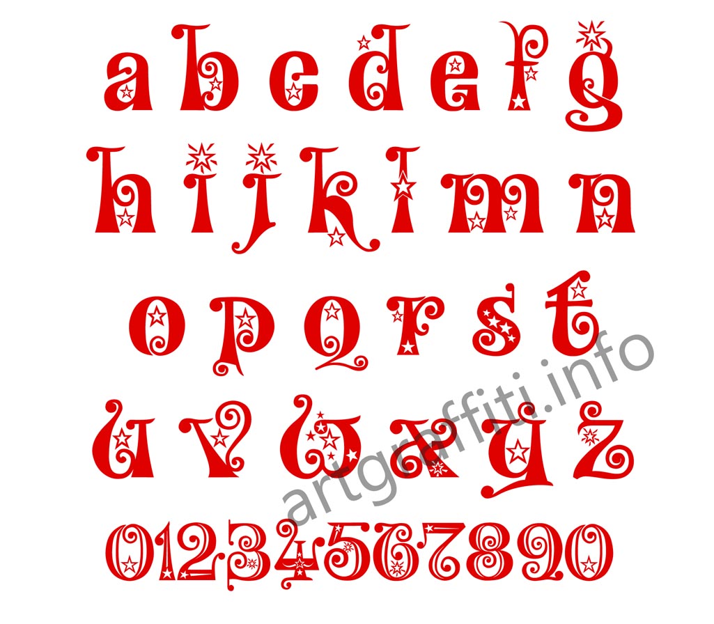 Christmas Alphabet Letters Fonts