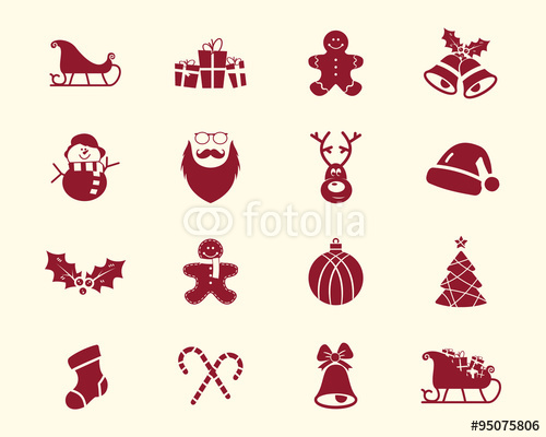 Christmas and Happy New Year Symbols