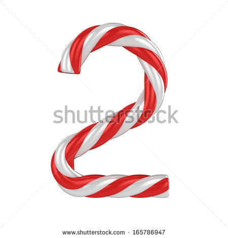 Christmas Candy Cane Numbers