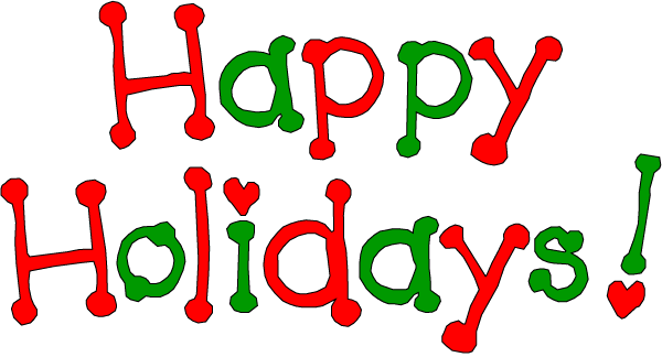 Christmas Happy Holidays Clip Art Free