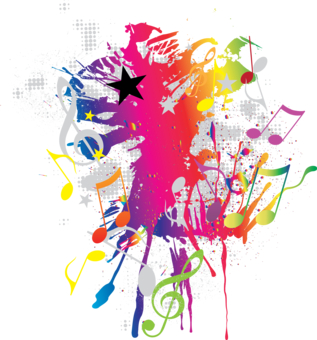 Colorful Music Note Designs