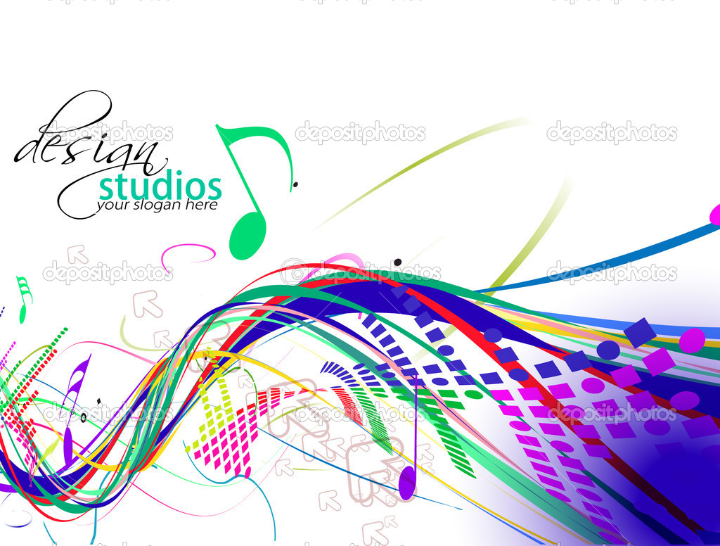 Colorful Music Notes Vector