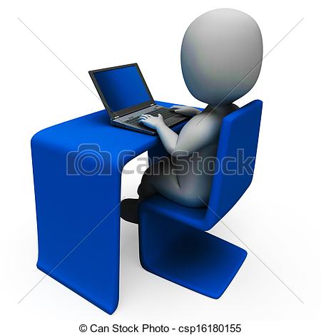 Computer Office Workers Clip Art