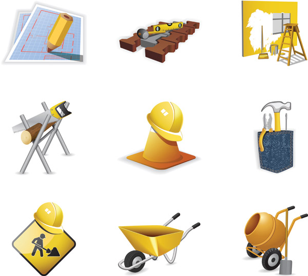 Construction Icons Vector Free