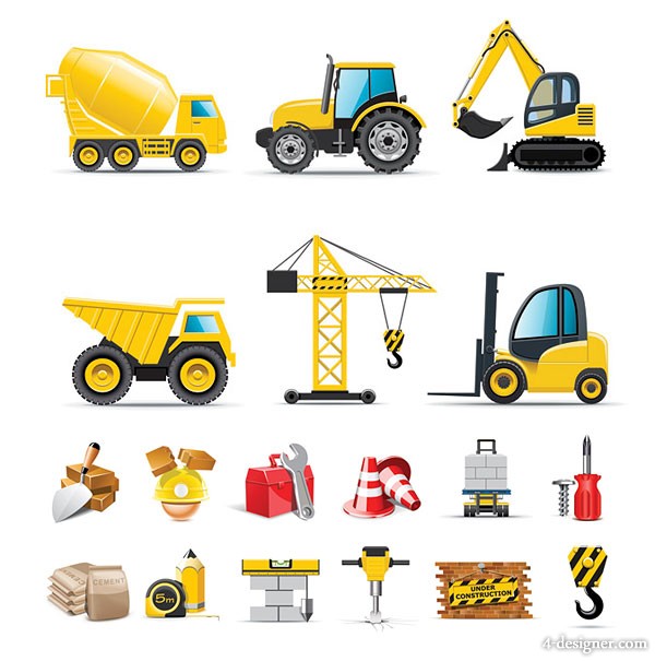 Construction Icons Vector Free