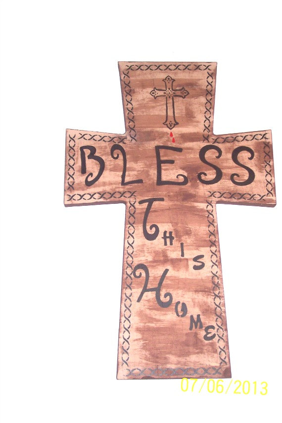 Cross Bless This Home Wall Art