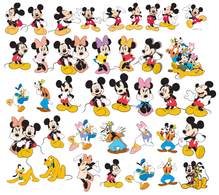 Disney Cartoon Characters Vector