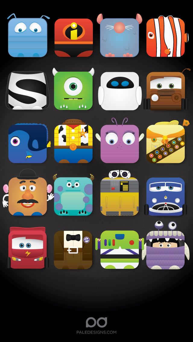 Disney iPhone 5 Icon Wallpaper