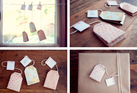 DIY Paper Tea Bag Gift Tags DIY Paper Tea Bag Gift Tags