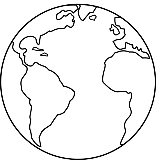 Earth Clip Art Black and White