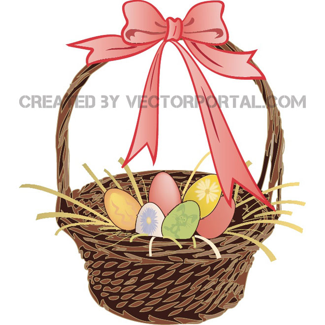 Easter Basket Vector