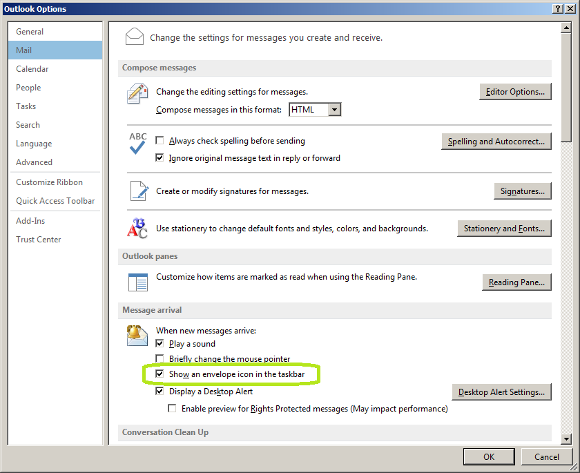Email Envelope Icon Outlook 2013