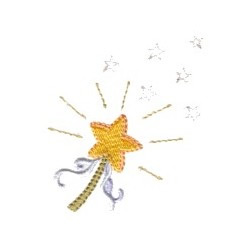 Fairy Wand Embroidery Design