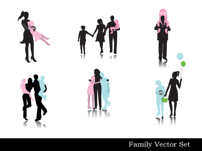 Family Silhouette Vector Free