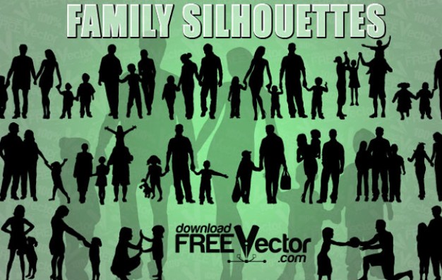 Family Silhouette Vector Free