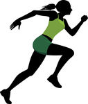 Female Runner Silhouette Woman Running