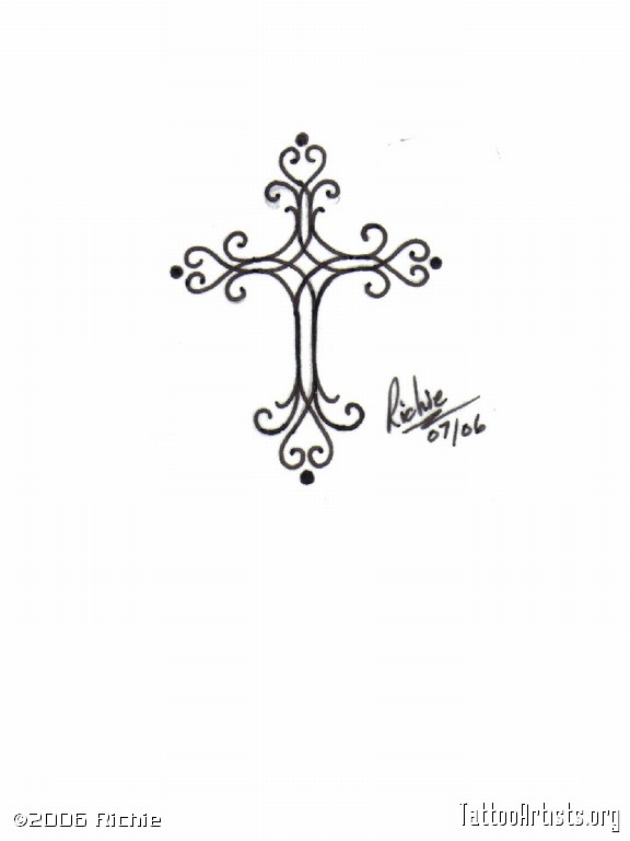 Feminine Cross Tattoos