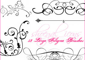 Filigree Photoshop Brushes Free