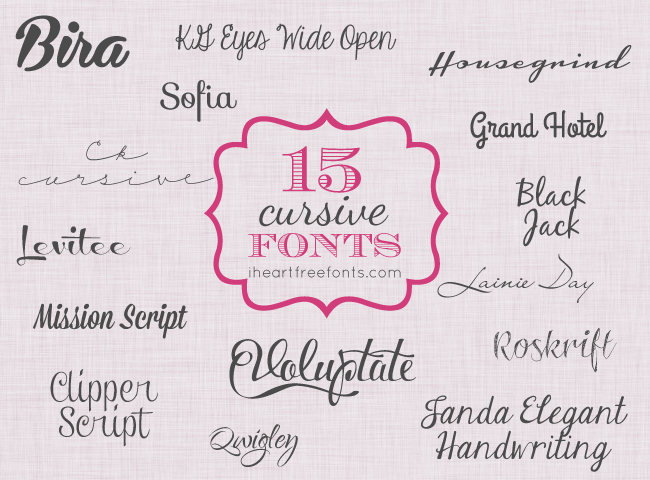 Free Cursive Fonts