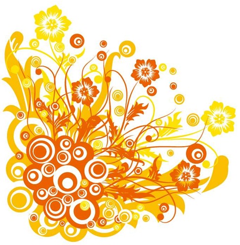 Free Graphic Vector Swirls and Flowers