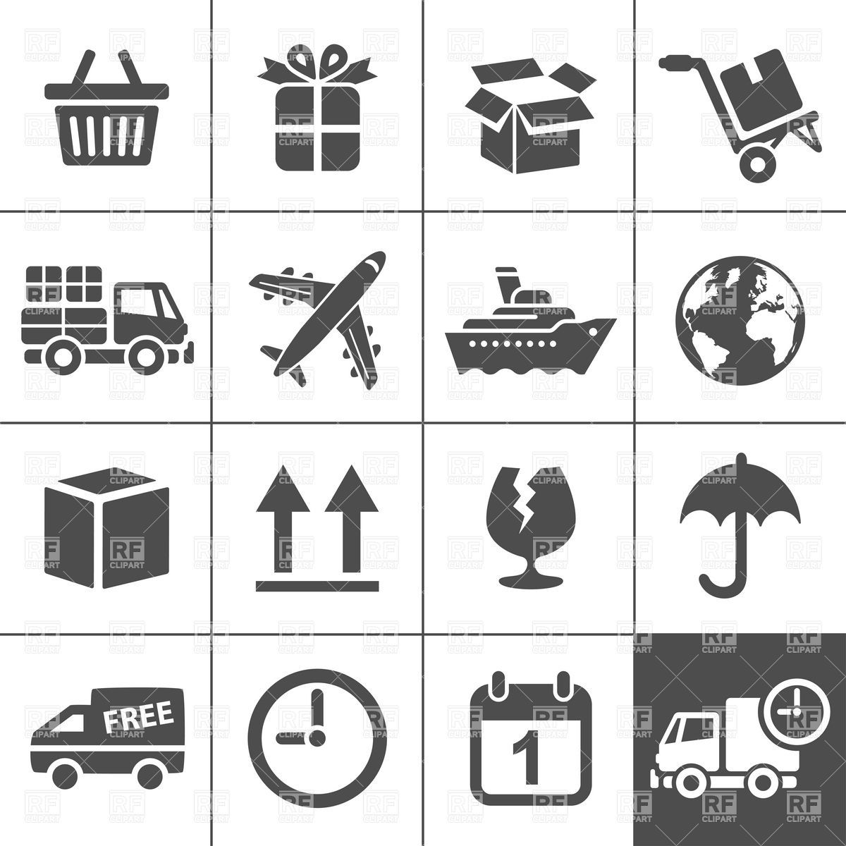 Free Logistics Icons and Clip Art