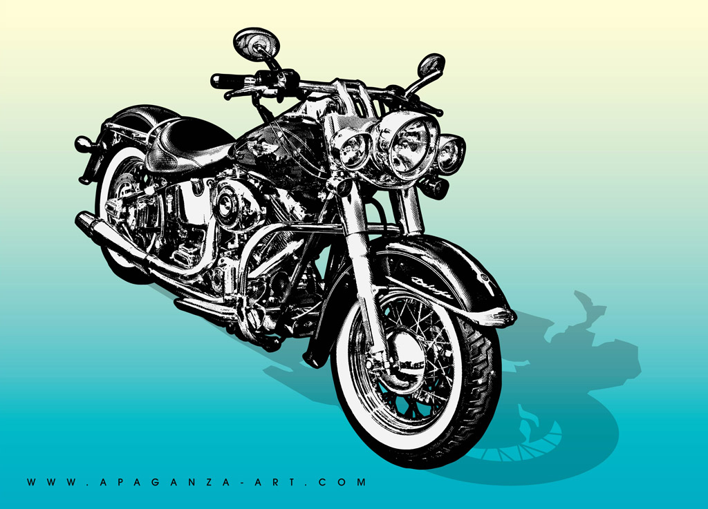 14 Motorcycle Vector Graphics Clip Art Images