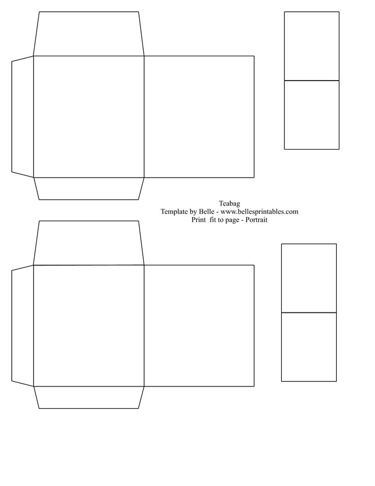 Free Printable Tea Bag Gift Box Templates