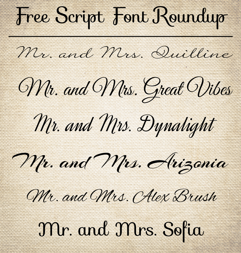 Free Wedding Script Fonts