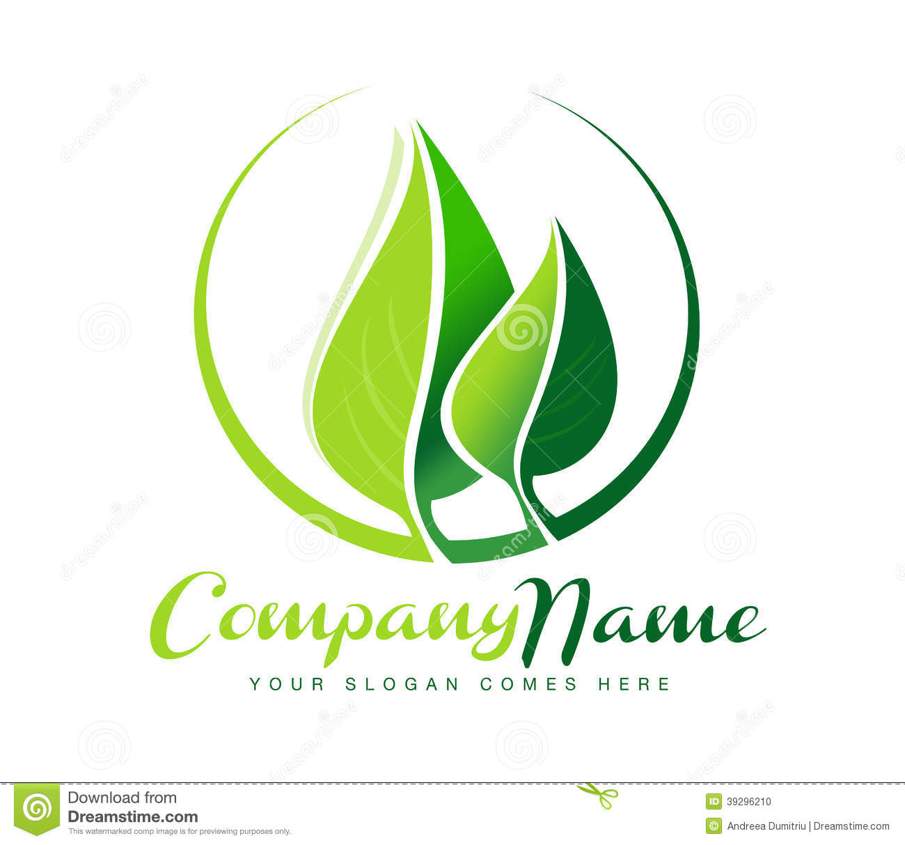 8 Green Leaf Logo Design Images