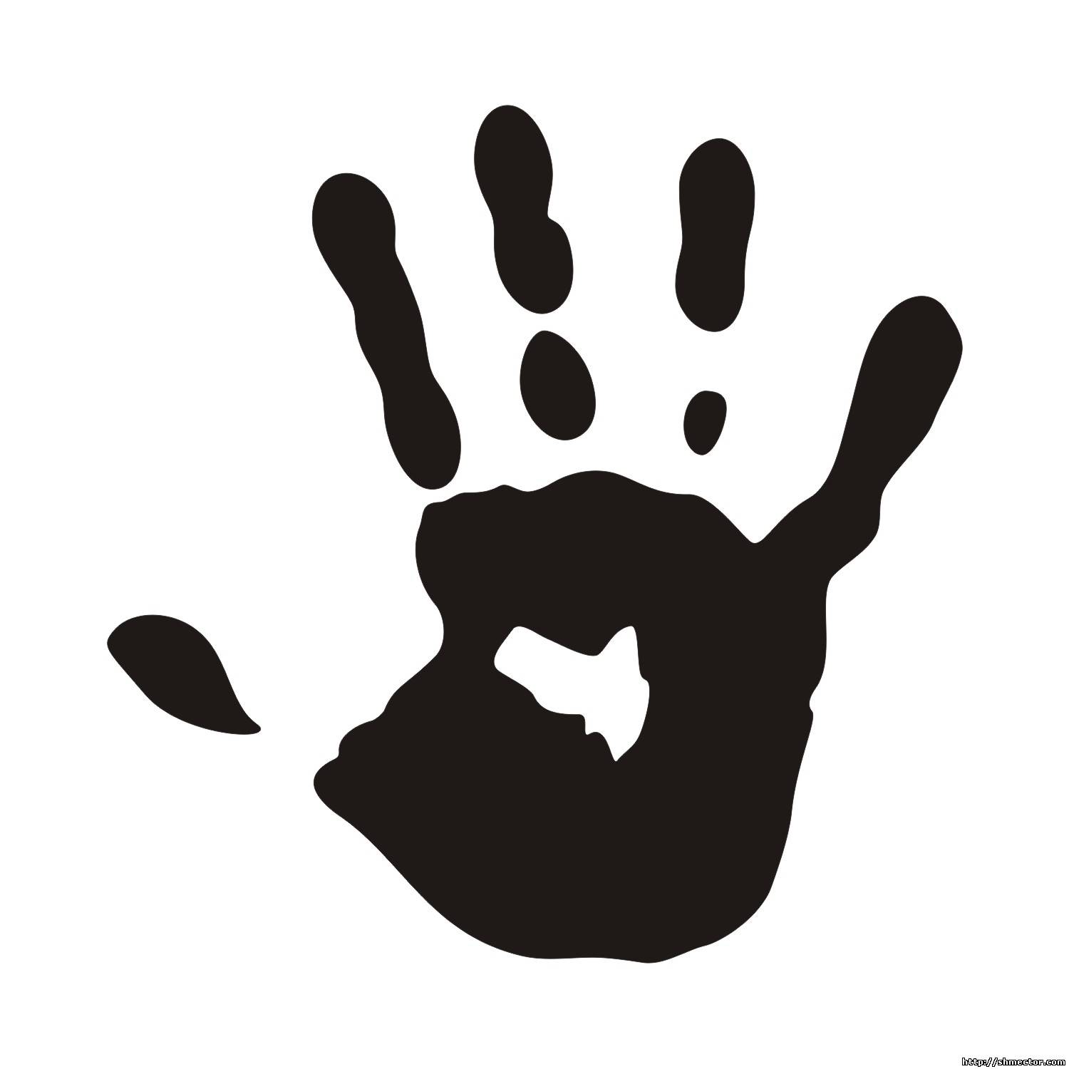 Hand Print Vector Free