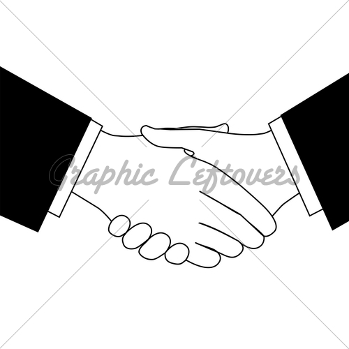 Handshake Clip Art Black and White