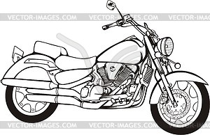 Harley Motorcycle Clip Art Black and White