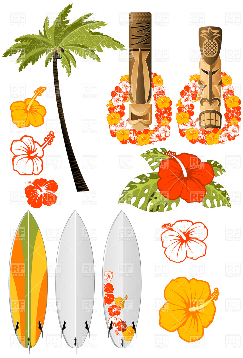 Hawaiian Tiki Clip Art Vector