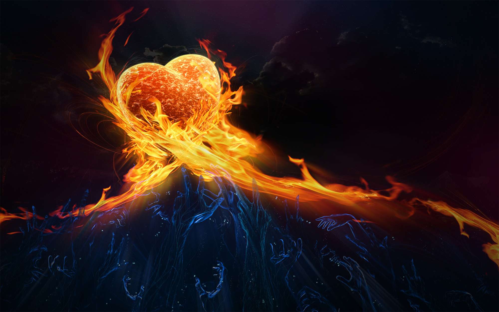 Hearts On Fire Wallpapers for Desktop