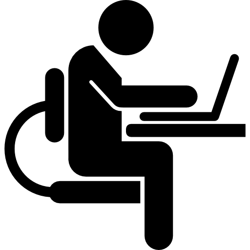 Icon Person On Computer