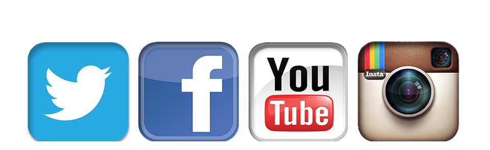 Instagram Facebook Twitter YouTube Logos