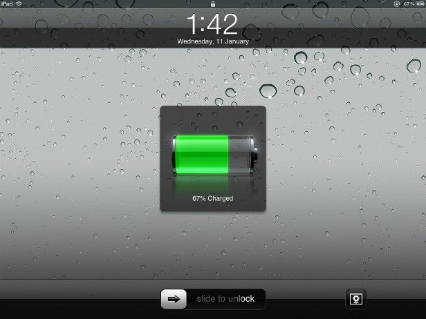 iPad Battery Charging Indicator