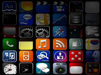 iPhone 5 Icons at Top