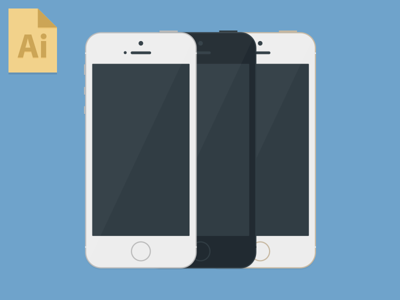 iPhone 5S Mockup Template