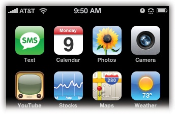 iPhone Icons at Top of Phone