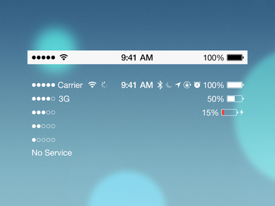 iPhone Status Bar Icons iPhone Status Bar Icons