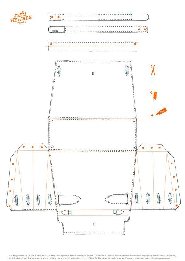 handbag templates, Hermes, Bolide mini, templates, bag templates, pdf,  download