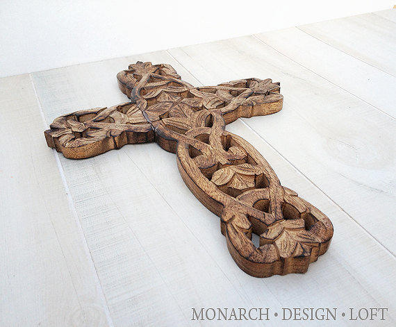 Large Wooden Cross Wall Decor
