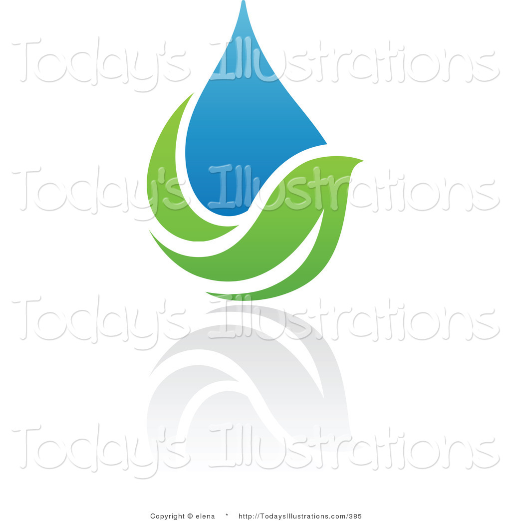 Leaf Water Drop Logo